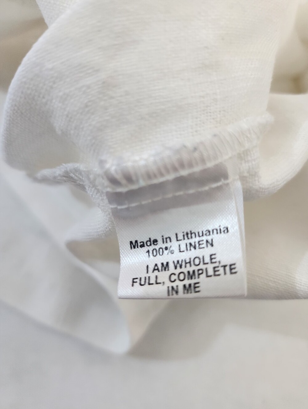 FLAX Women Linen Boxy Oversized Top Off White Size M - Picture 5 of 7